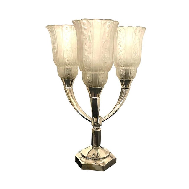 Pair of Art Deco table lamps ,signed For Sale - Image 15 of 18