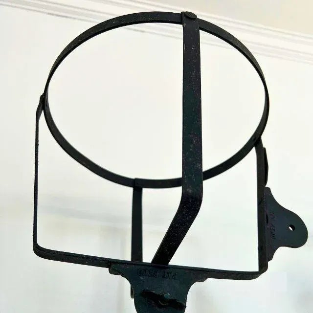 Mid-Century Adjustable, Wrought Iron Tripod Plant Stands, Indoor/Outdoor, Pair (2) For Sale - Image 10 of 12