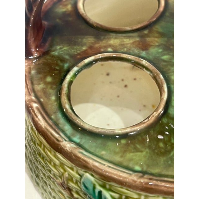 Antique English Majolica Egg Cup Caddy Cruet Set - 5 pcs For Sale - Image 11 of 12
