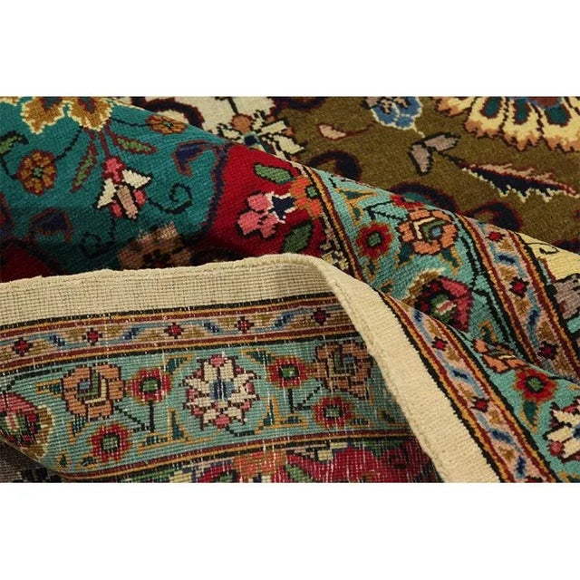 Traditional 1960s Old Persian Tabriz Area Rug 9’10” X 12’2″ For Sale - Image 3 of 13