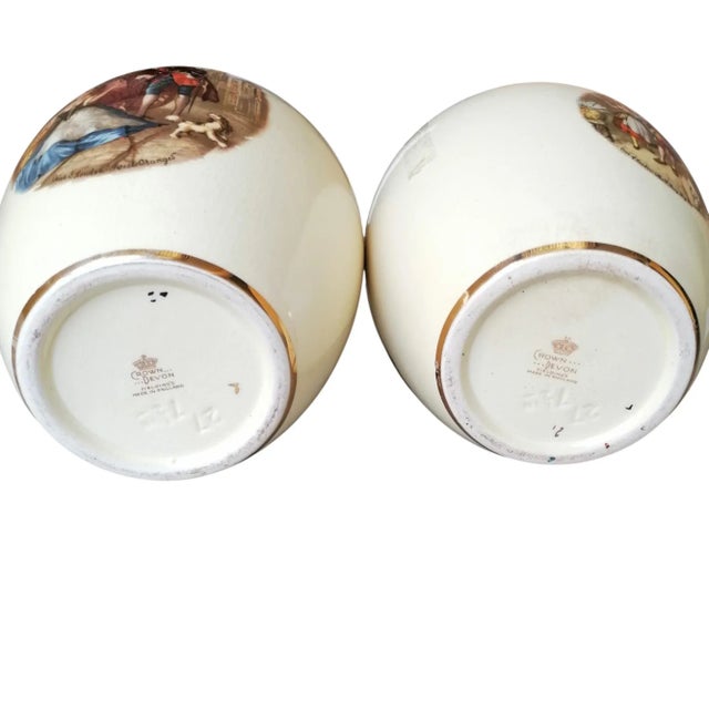 Ceramic Crown Devon Fieldings Porcelain Potiches, 1920s, Set of 2 For Sale - Image 7 of 9