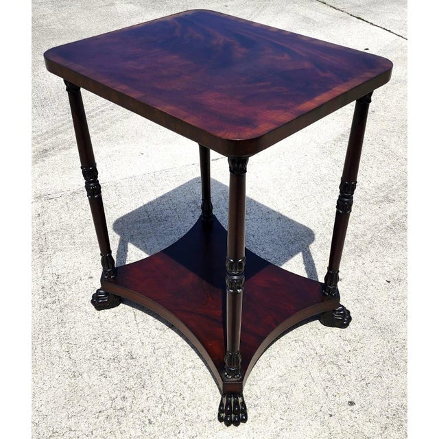 English Claw Footed Occasional Lamp Side Table by Hickory Chair Co For Sale - Image 3 of 12