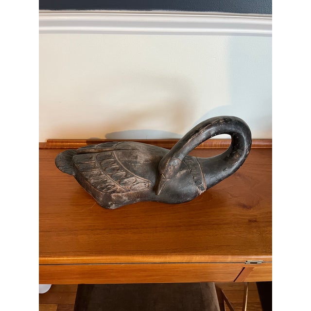 1980s Austin Productions Hand Carved Durastone Swan Sculptural Decorative Object For Sale - Image 5 of 9