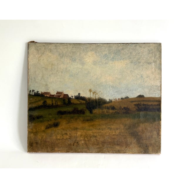 Late 19th C French Landscape Oil Painting For Sale - Image 4 of 5