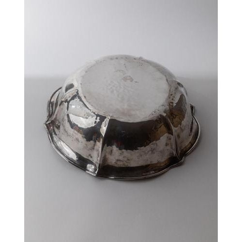 Metal Vintage Silver Plated Fruit Bowl, 1940s For Sale - Image 7 of 11