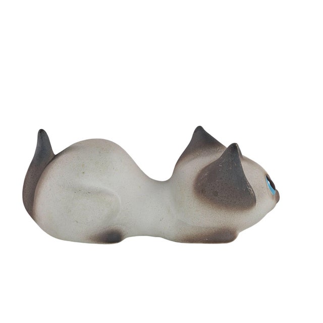 1950s Freeman McFarlin Siamese Kitten Cat Figurine Lying Down Matte For Sale In Tulsa - Image 6 of 7