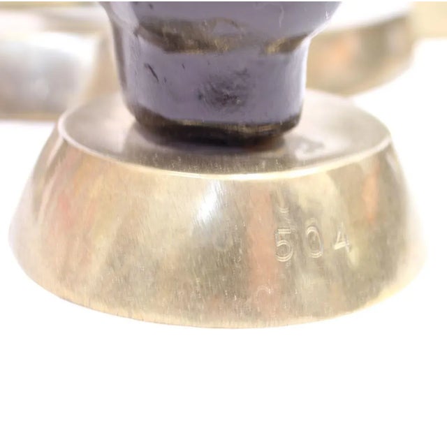 Vintage Brass & Faux Tusks Side or Coffee Tables, 1970s, Set of 2 For Sale - Image 14 of 15