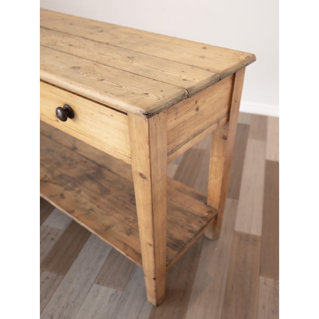 Beige Impressive Antique English Pine Pot Board Dresser Base - Circa 1850 For Sale - Image 8 of 15