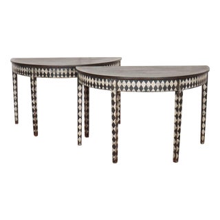 English Painted Console Tables, Set of 2 For Sale