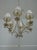 1990s Silver Designer 6 Arm Chandelier W. Beaded Trim For Sale - Image 5 of 9