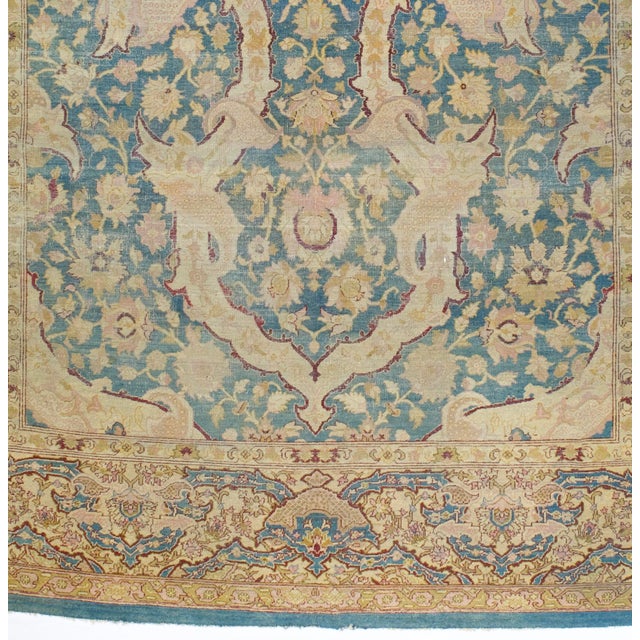 Indian Antique Indian Amritsar Rug 8'10" X 12’2" Circa 1890 For Sale - Image 3 of 5