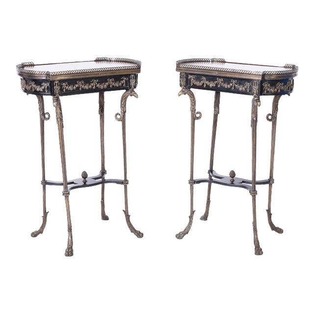 Pair of French Inlaid Tables or Stands For Sale