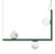 Ofione 1 Freedom Green Metal Pendant Lamp by Alabastro Italiano For Sale