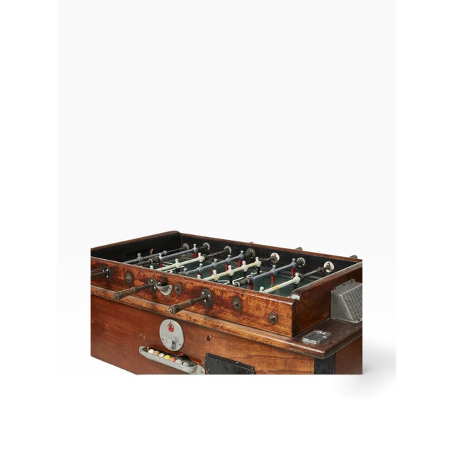 1940s Vintage Foosball Table, Hardwood, England, 1940s Craftsmanship For Sale - Image 5 of 6