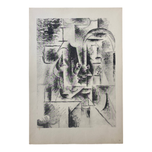 Pablo Picasso "Man With Pipe" Original 1946 Lithograph