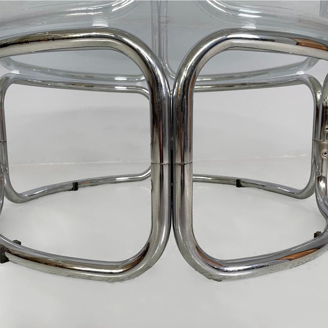 Italian Modern Coffee Table in Steel and Glass, 1970s For Sale - Image 11 of 13