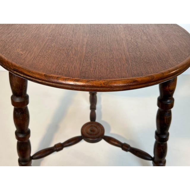 Brown Turned wood coffee table. French work Attributed to Charles Dudouyt. Circa 1950 For Sale - Image 8 of 12