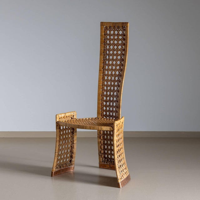 Set of Six Rattan Side Chairs, attr. to Danny Ho Fong for Tropi-Cal, Italy 1970s For Sale - Image 16 of 18