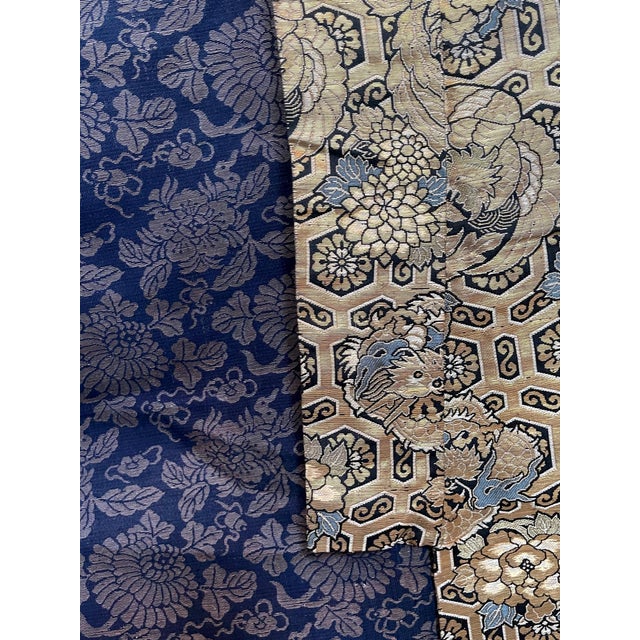 Japanese Brocade Noh Costume Kimono Robe Meiji Period For Sale - Image 4 of 18