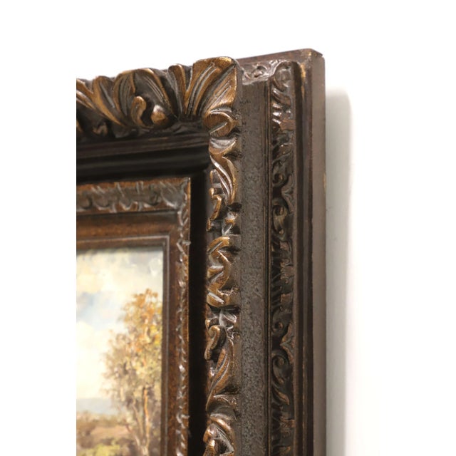 Mid 20th Century Oil Impasto Painting on Canvas - Landscape Overlooking Ocean - Unsigned For Sale - Image 4 of 10