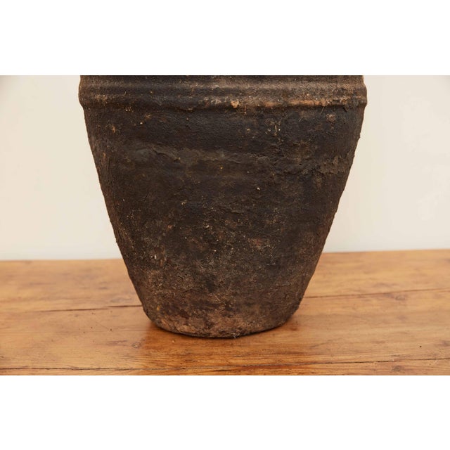 Rustic Vintage Medium Black Olive Pot For Sale - Image 3 of 12