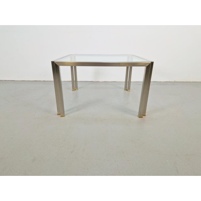 1980s Regency T28 Coffee Table in Brass and Glass from Peter Ghyczy, 1970s For Sale - Image 5 of 18