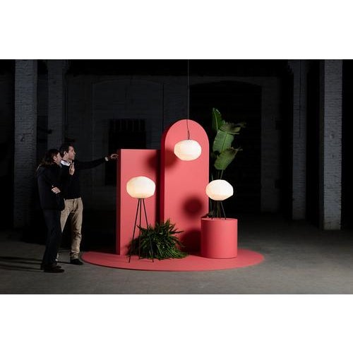 Gemo T Gr Lamp with Black Chrome and Blown Glass Diffuser by Luca Nichetto for Parachilna For Sale - Image 6 of 8