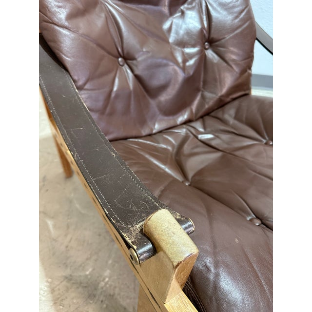 Mid 20th Century Pair of Torbjorn Afdal Attrib Hunter Easy Chairs for Bruksbo Norway For Sale - Image 9 of 12