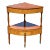 Late 18th Century Antique Federal Tiger Maple & Cherry Curved Corner Wash Stand For Sale