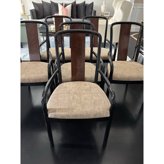 Wood Drexel Heritage “Profiles” Dining Chairs- Set of 6 For Sale - Image 7 of 12