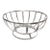 1960s Mid-Century Modern Stainless Steel Wire Basket – 11” Diameter Sculptural Fruit Bowl For Sale