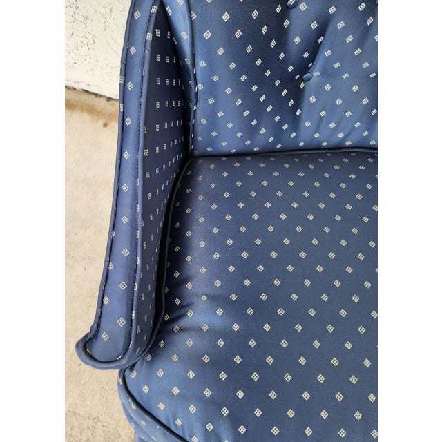 Vintage Hollywood Regency Accent Slipper Armchairs Pair For Sale - Image 10 of 18