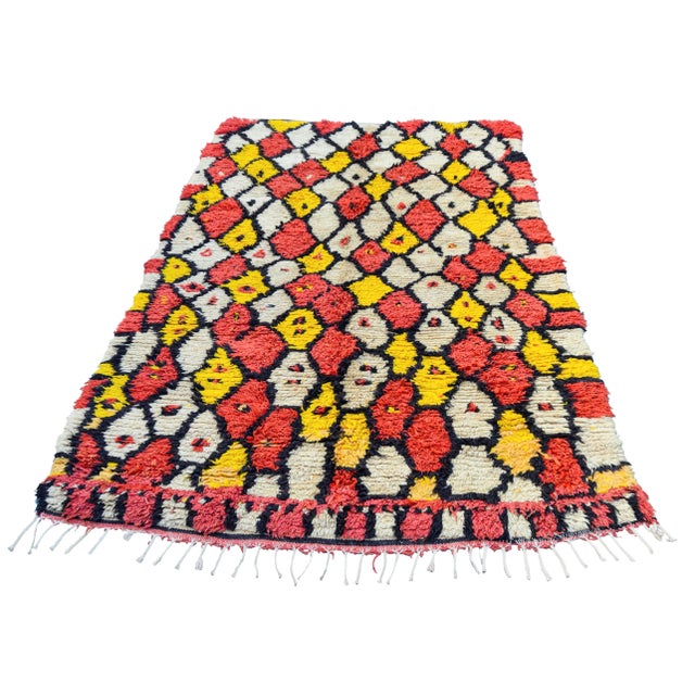 Textile Mid 20th Century Vintage Moroccan Rug - 6'4'' X 10' For Sale - Image 7 of 13