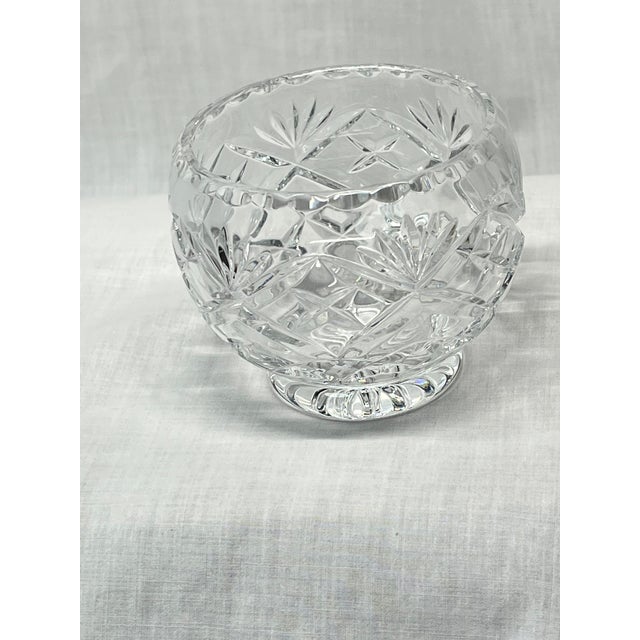 Elevate your tabletop with this exquisite vintage hand-cut lead crystal rose bowl. Perfect as a small posy vase, flower...