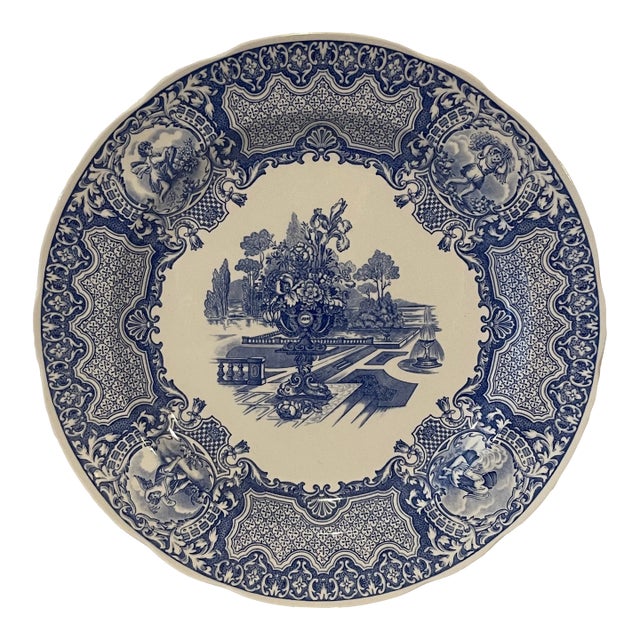 Spode Blue & White “Seasons” Plate For Sale