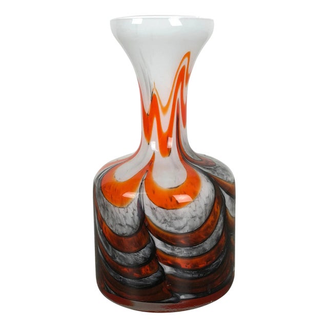 Large Vintage Pop Art Multi-Color Vase from Opaline Florence, Italy, 1970s For Sale