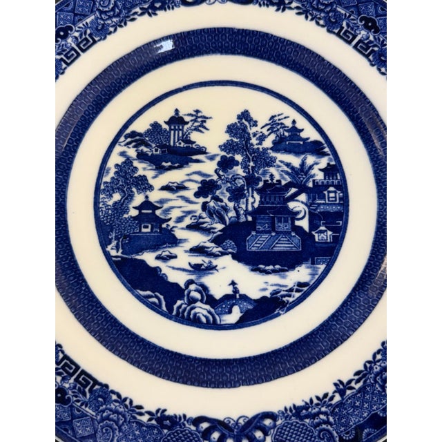 Early 20th Century Spode Copeland Temple Landscape II Blue Transferware Service for Nine – Gilman Collamore, New York - 18 pcs For Sale - Image 13 of 18