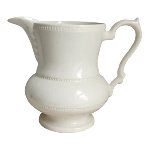 Mid 20th Century Vintage Lord Nelson Pottery White Milk Pitcher Made in England 4-77