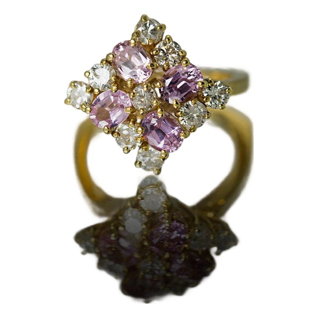 Late 20th Century Keith David Pink Sapphire Ring, Size 5 For Sale