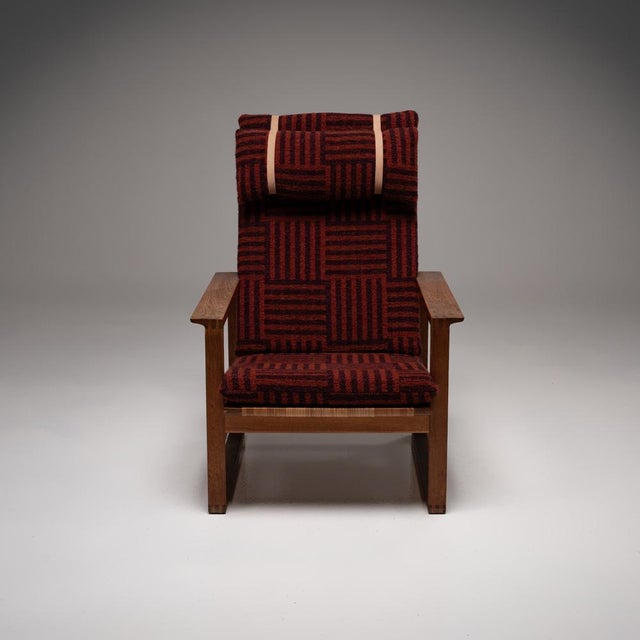 Set of The Runner Chair and Foostool attributed to Børge Mogensen for Frederica Stolefabrik, 1950s For Sale - Image 6 of 16