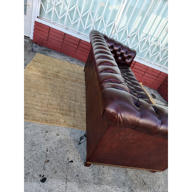 Vintage Chesterfield Loveseat For Sale In Los Angeles - Image 6 of 7
