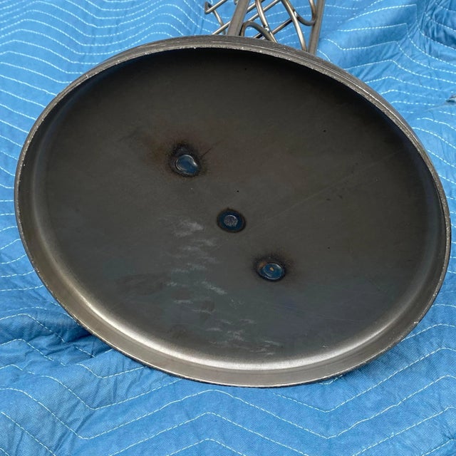 Vintage French Style Fleur-De-Lis 12 Bottle Wine Tower Floor Standing Rack For Sale - Image 11 of 13