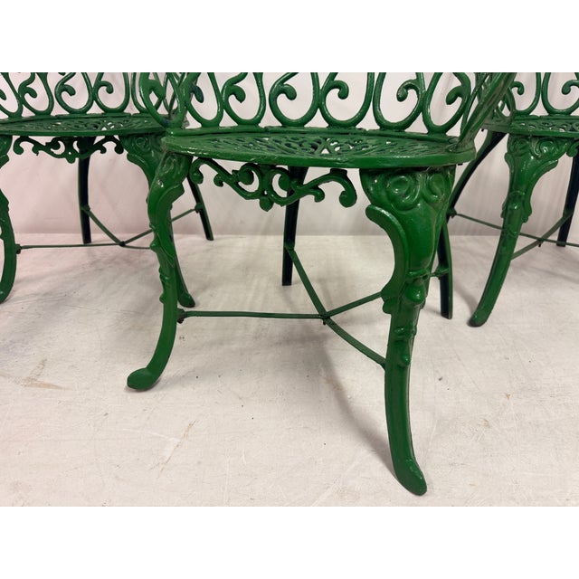 Vintage Garden Table with Chairs in Oak by De Puydt, Belgium, 1950s, Set of 5 For Sale - Image 16 of 18