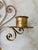 Large Vintage Italian Gilt Candle Sconce | Double Arm Wall Hanging Candle Holder For Sale - Image 4 of 5