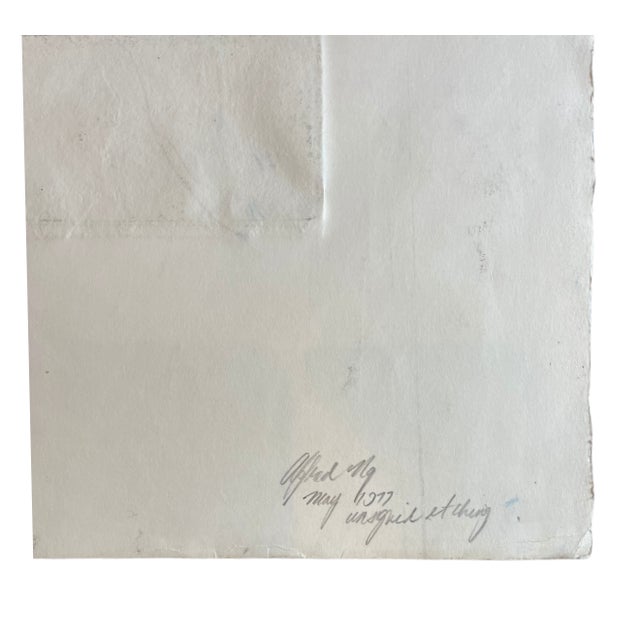 Paper Vintage Deep Blue Etching by Alfred Ng, From 1977 For Sale - Image 7 of 7