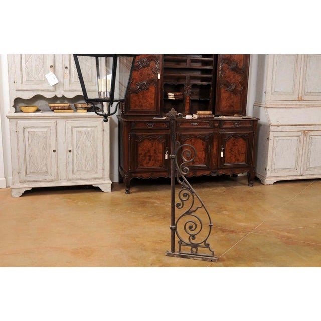 Early 20th Century French Iron and Glass Lantern, Wired for the USA For Sale - Image 12 of 12