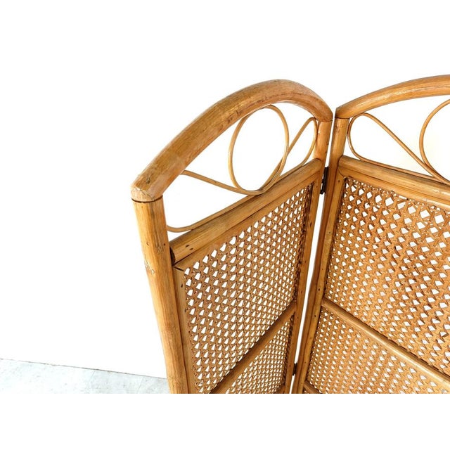 Vintage Bamboo Folding Screen, 1970s For Sale - Image 9 of 10