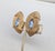 Mid-Century Modern Vintage 1950s Signed Napier Goldtone Faux-Aquamarine Clip Earrings-2 Pieces For Sale - Image 3 of 8