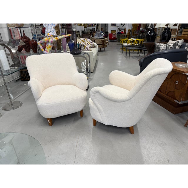Pair of Berg Swedish Club Chairs Circa 1945 Attributed to Gustav Axel For Sale - Image 13 of 18