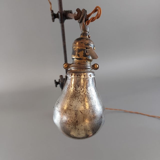 Antique o.c. White Machine Desk or Wall Lamp For Sale In Boston - Image 6 of 6